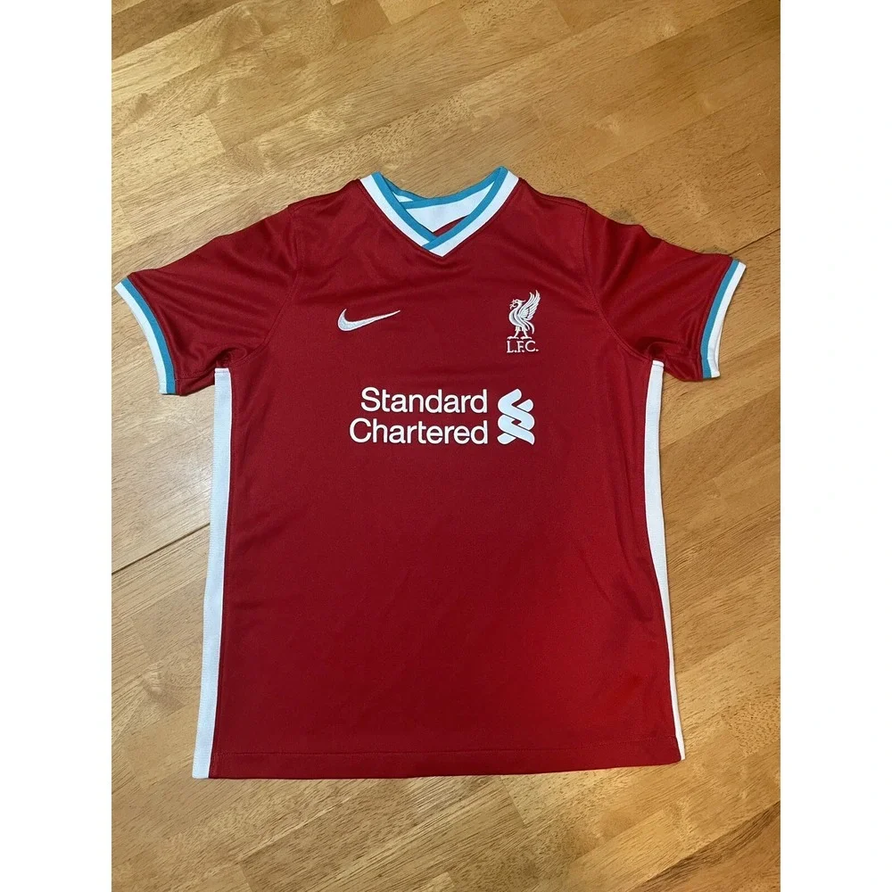 LFC Standard Chartered Liverpool Home Football Jersey Nike Soccer Youth L * Read